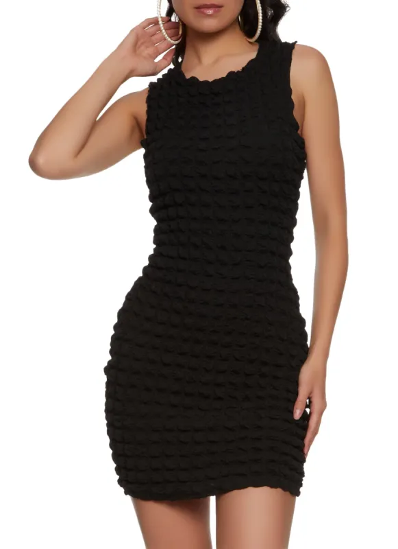 Bubble Knit Mini Dress sold by Rainbow