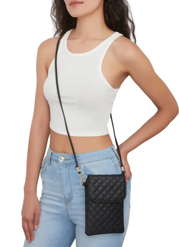Quilted Flap Crossbody Bag sold by Rainbow