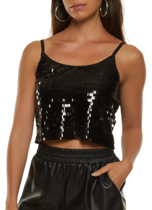 Sequin Cropped Cami sold by Rainbow