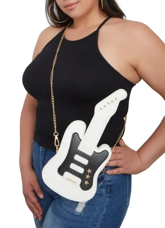 Faux Leather Guitar Crossbody Bag sold by Rainbow