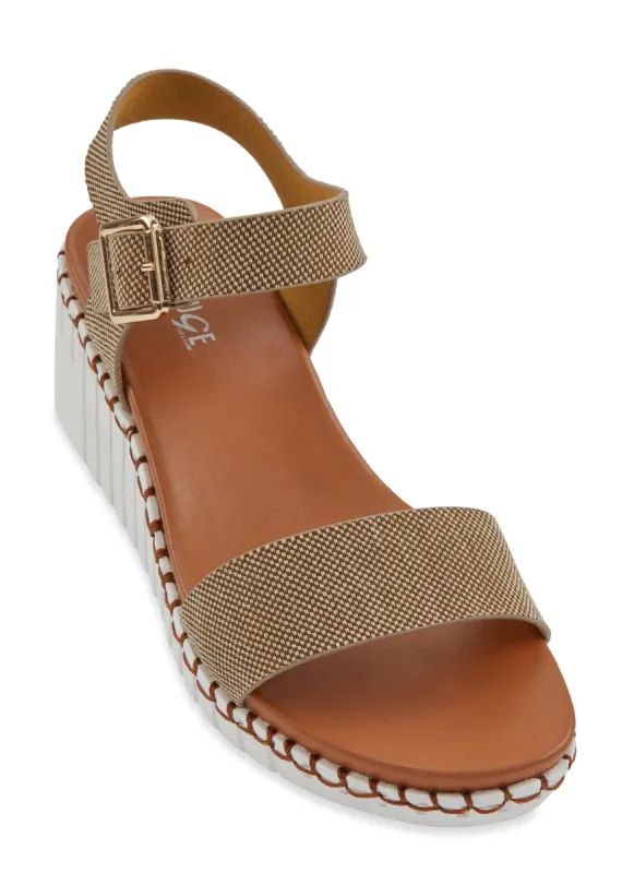 Ankle Strap Platform Wedge Sandals sold by Rainbow