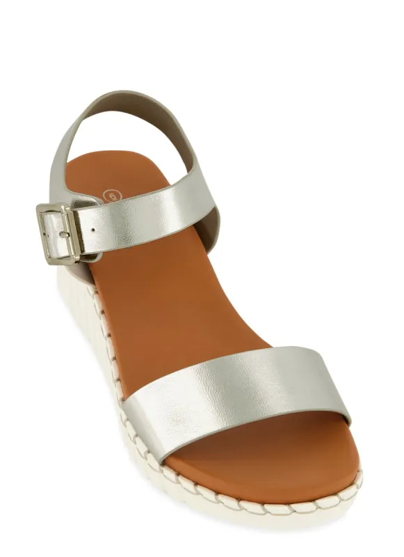 Ankle Strap Platform Wedge Sandals sold by Rainbow