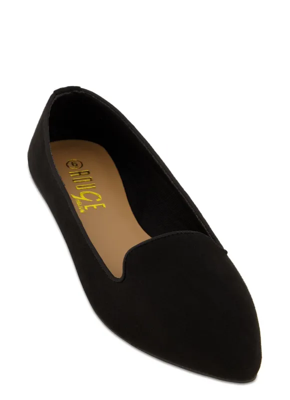 Solid Pointed Toe Flats sold by Rainbow