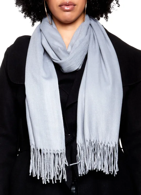 Solid Fringe Scarf sold by Rainbow