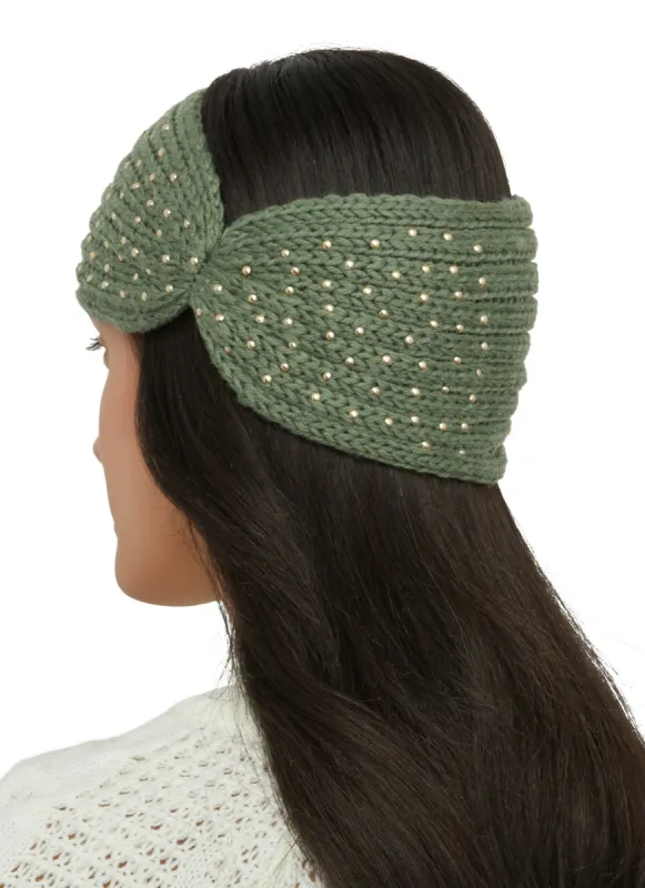 Studded Knit Head Wrap sold by Rainbow