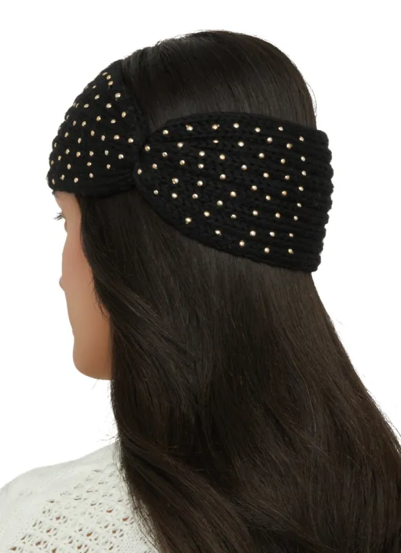 Studded Knit Head Wrap sold by Rainbow