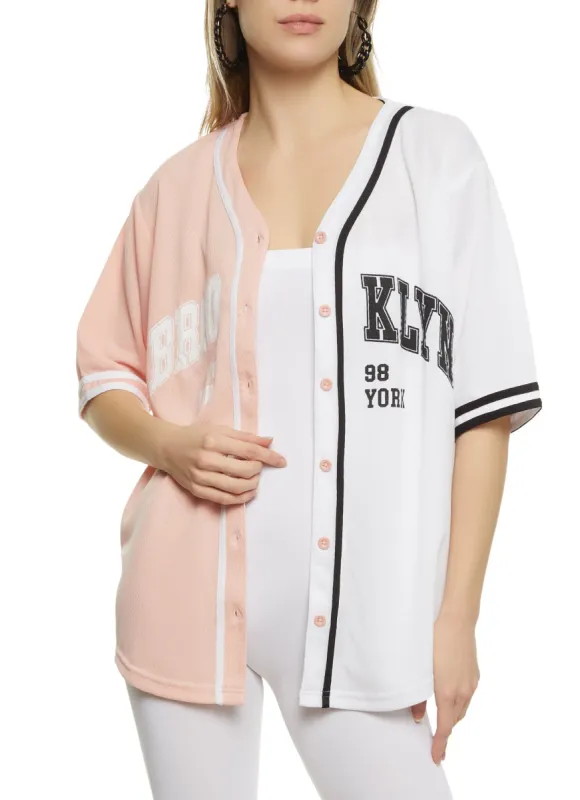 Color Block Brooklyn 1898 New York Baseball Jersey sold by Rainbow
