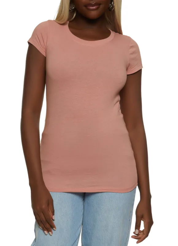 Basic Scoop Neck Tee sold by Rainbow