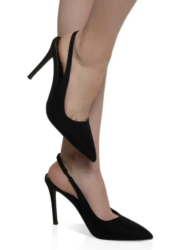 Solid Slingback Stiletto Pumps sold by Rainbow