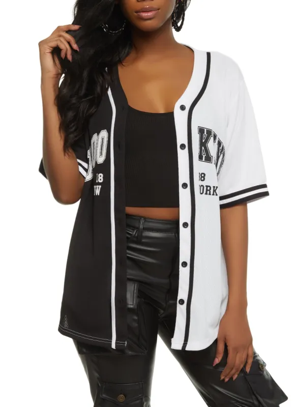 Color Block Brooklyn 1898 New York Baseball Jersey sold by Rainbow