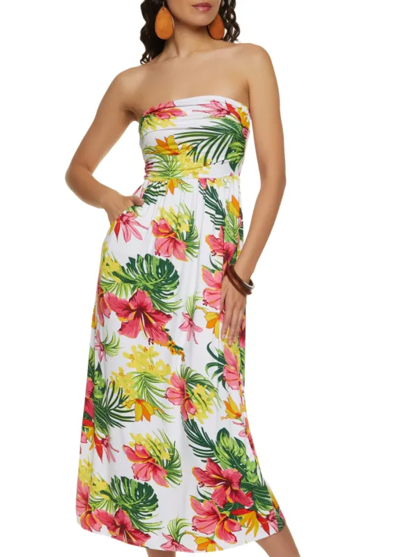 Tropical Maxi Tube Dress sold by Rainbow