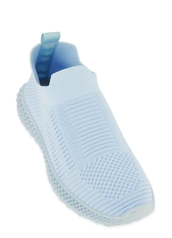 Textured Knit Pull Tab Sneakers sold by Rainbow