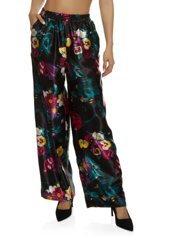Printed Satin Wide Leg Pants sold by Rainbow