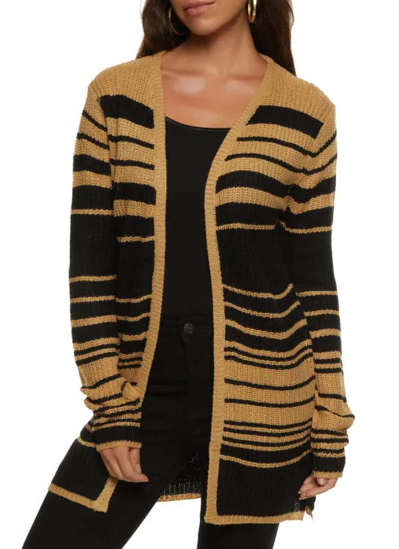 Striped Open Front Cardigan sold by Rainbow