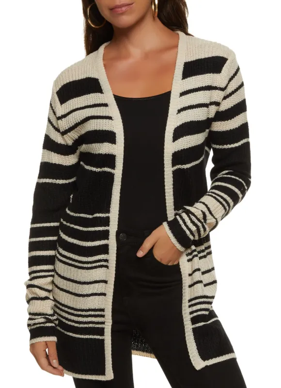 Striped Open Front Cardigan sold by Rainbow