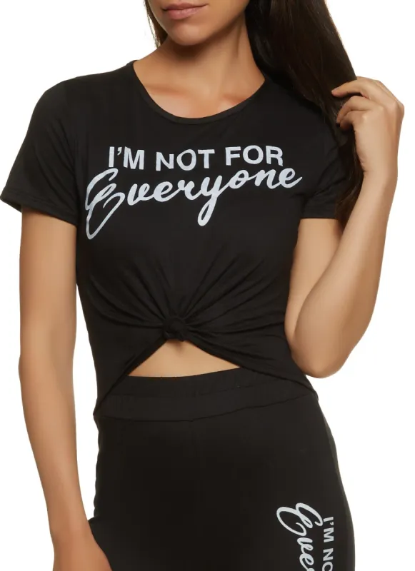 Not For Everyone Cropped Tee sold by Rainbow