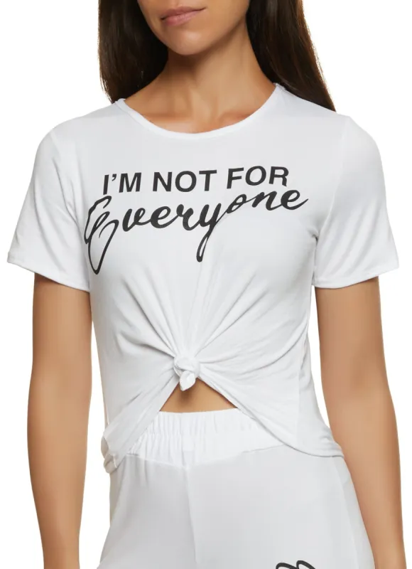 Not For Everyone Cropped Tee sold by Rainbow