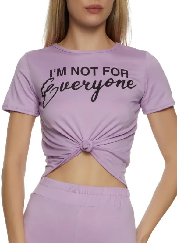 Not For Everyone Cropped Tee sold by Rainbow