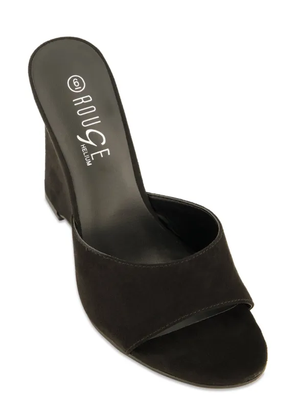 Round Toe Wedge Slide Sandals sold by Rainbow