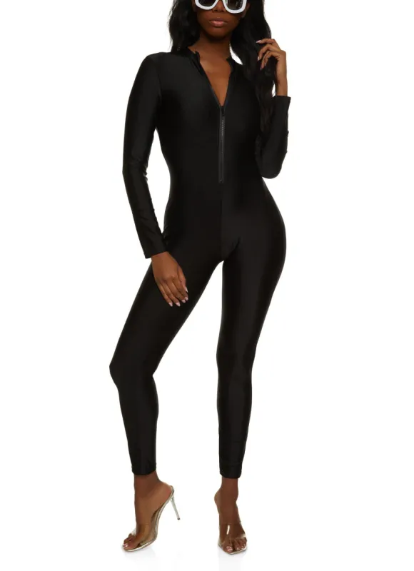 Long Sleeve Half Zip Catsuit sold by Rainbow