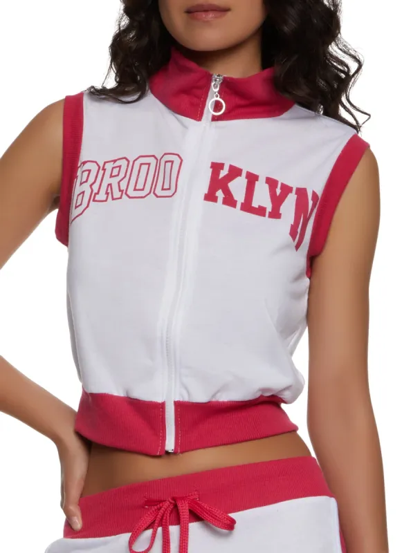 Sleeveless Brooklyn Graphic Sweatshirt sold by Rainbow