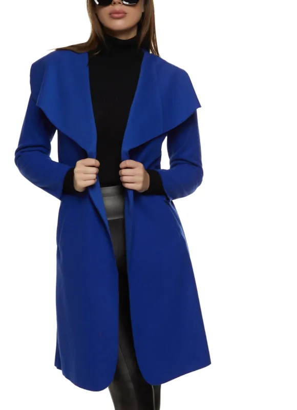 Draped Shawl Collar Wrap Coat sold by Rainbow