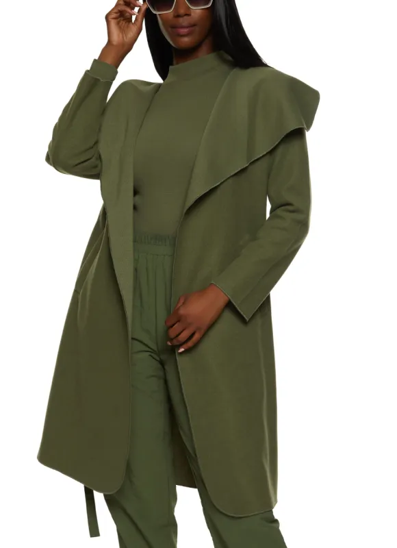 Draped Shawl Collar Wrap Coat sold by Rainbow