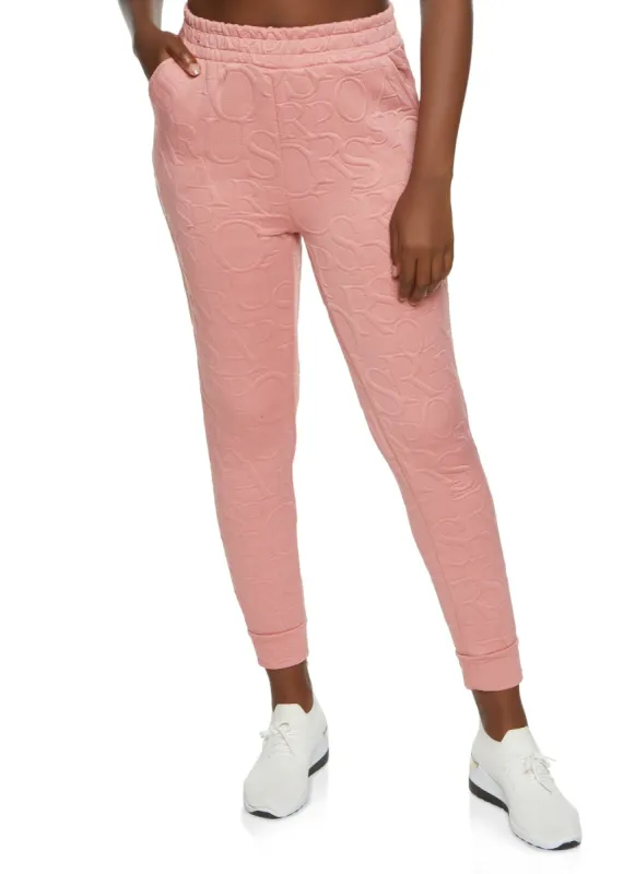 Embossed Joggers sold by Rainbow