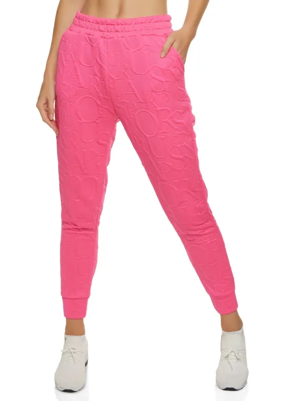 Embossed Joggers sold by Rainbow