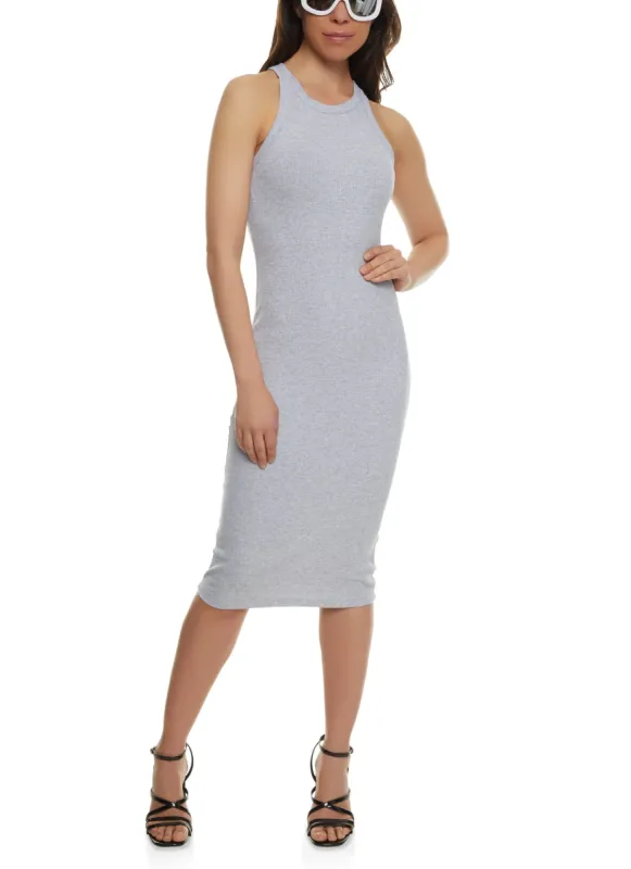 Rib Knit Bodycon Tank Dress sold by Rainbow