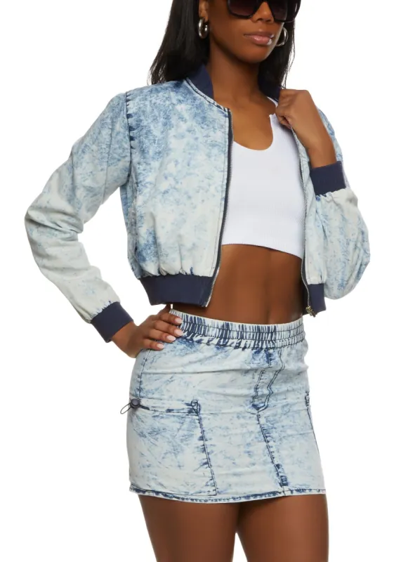 Denim Bomber Jacket sold by Rainbow