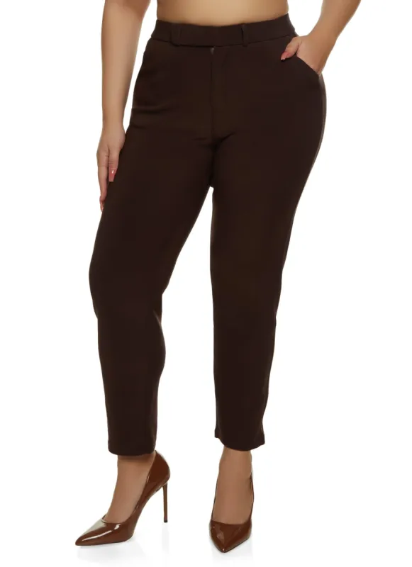 Plus Size Scuba High Waist Dress Pants sold by Rainbow