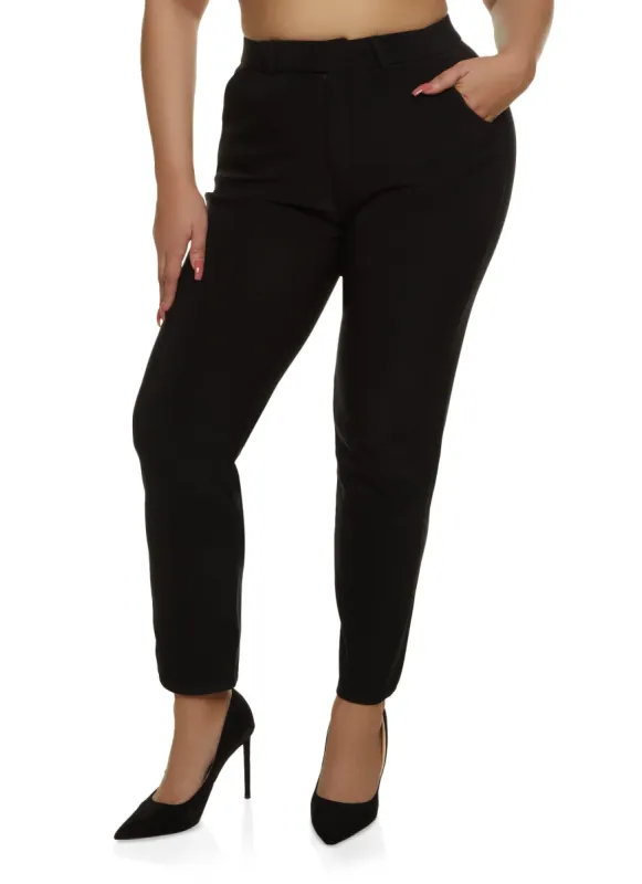 Plus Size Scuba High Waist Dress Pants sold by Rainbow