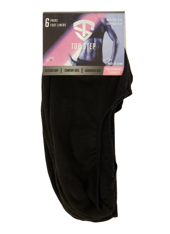 Solid No Show Socks 6 Pack Size 9-11 sold by Rainbow