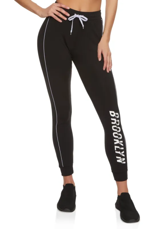 Brooklyn Drawstring High Waist Joggers sold by Rainbow