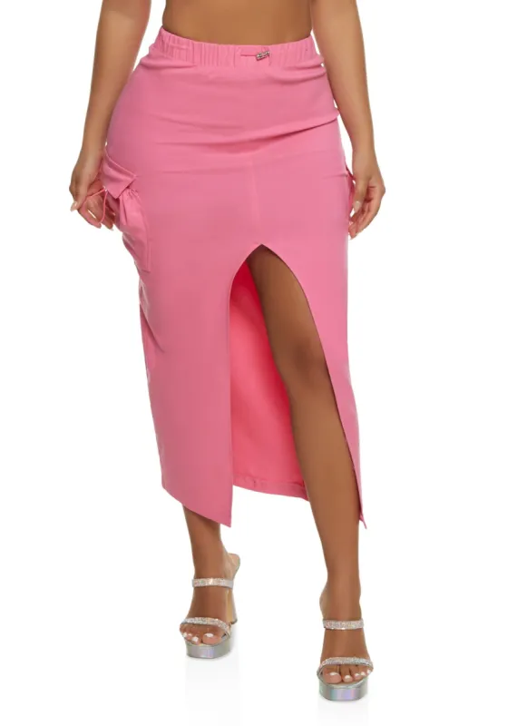 Cargo Pocket Hyperstretch Maxi Skirt sold by Rainbow