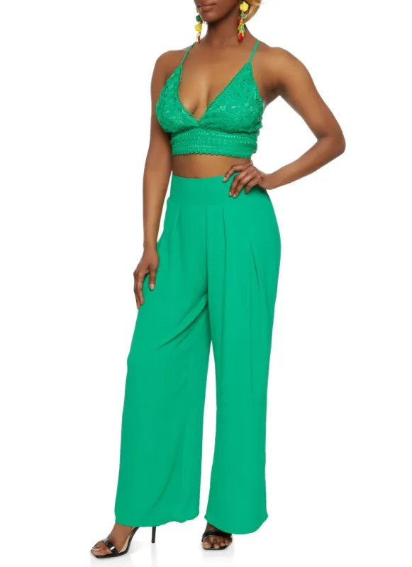 Crochet Smocked Back Bustier sold by Rainbow