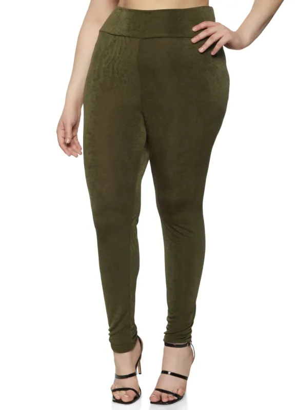 Plus Size Shimmer Knit Leggings sold by Rainbow