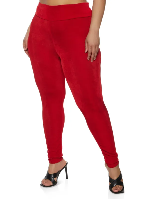 Plus Size Shimmer Knit Leggings sold by Rainbow