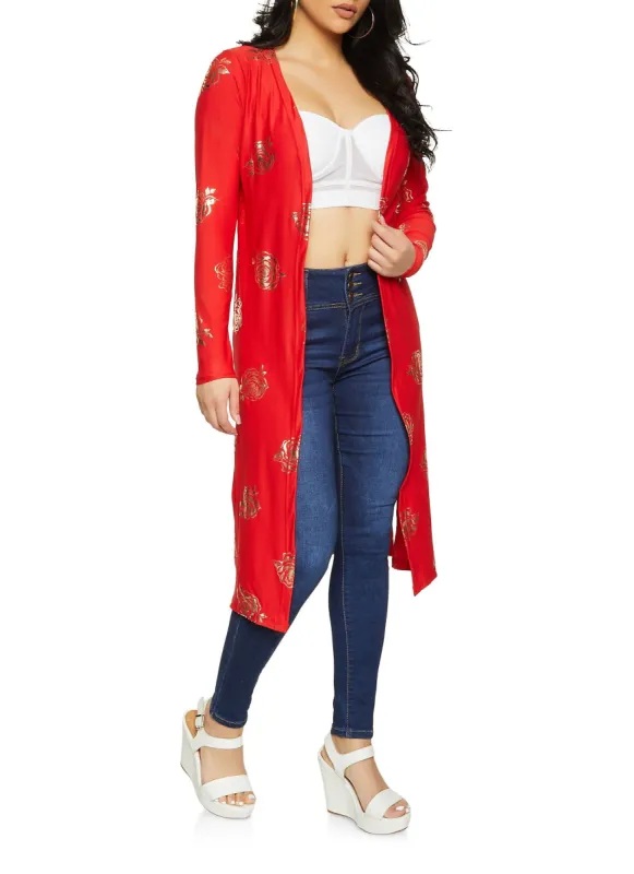 Rose Foil Print Duster sold by Rainbow