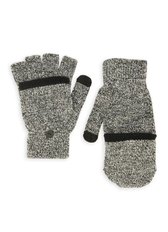 Button Detail Flip Top Gloves sold by Rainbow