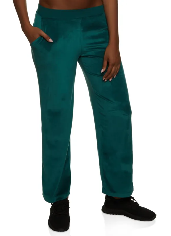 Velour Straight Leg Pants sold by Rainbow