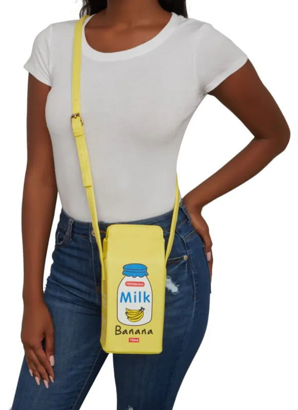 Banana Milk Box Crossbody Bag sold by Rainbow