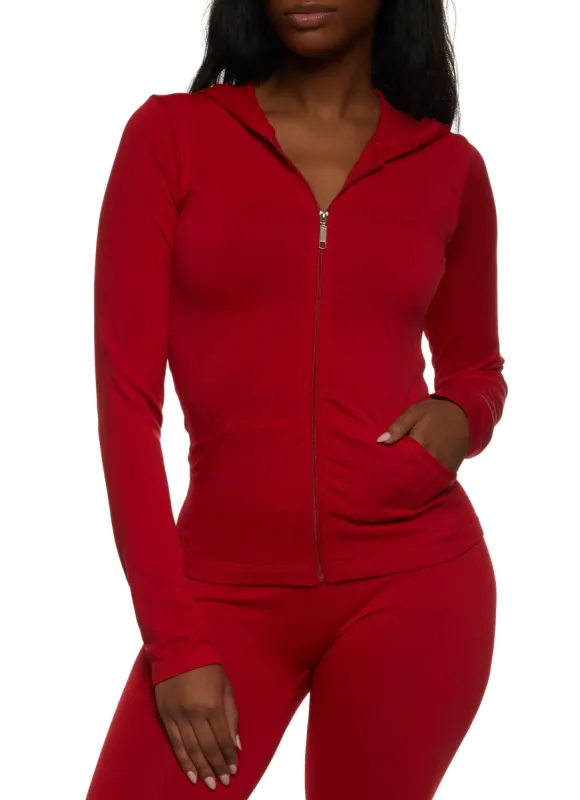 Ribbed Knit Zip Front Track Jacket sold by Rainbow
