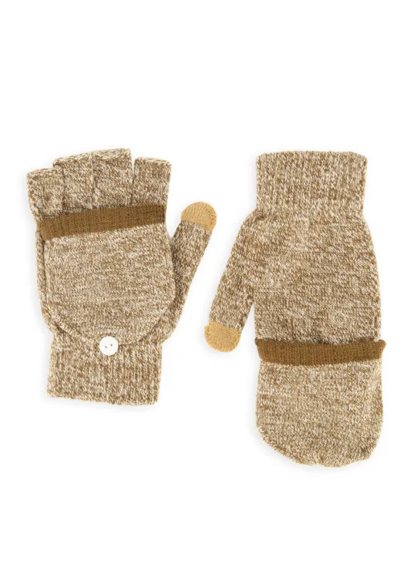 Button Detail Flip Top Gloves sold by Rainbow