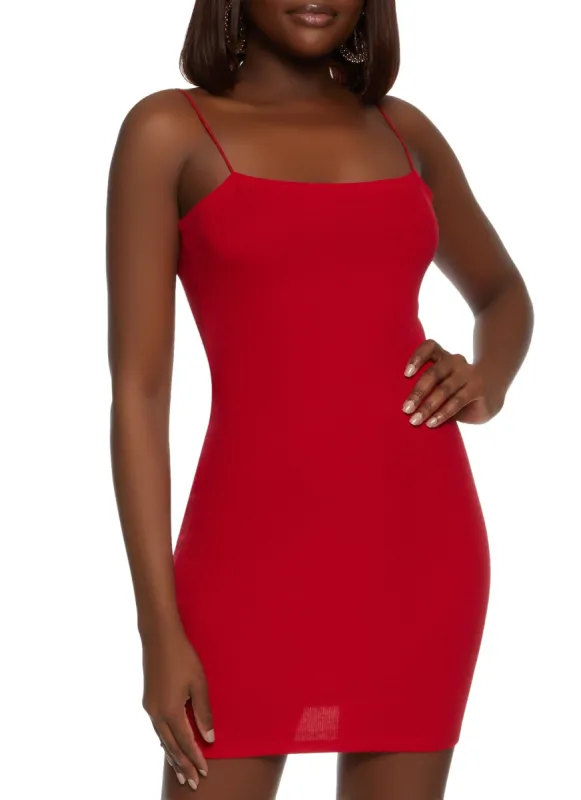 Basic Rib Knit Cami Dress sold by Rainbow