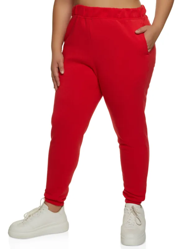 Plus Size Basic Fleece Sweatpants sold by Rainbow