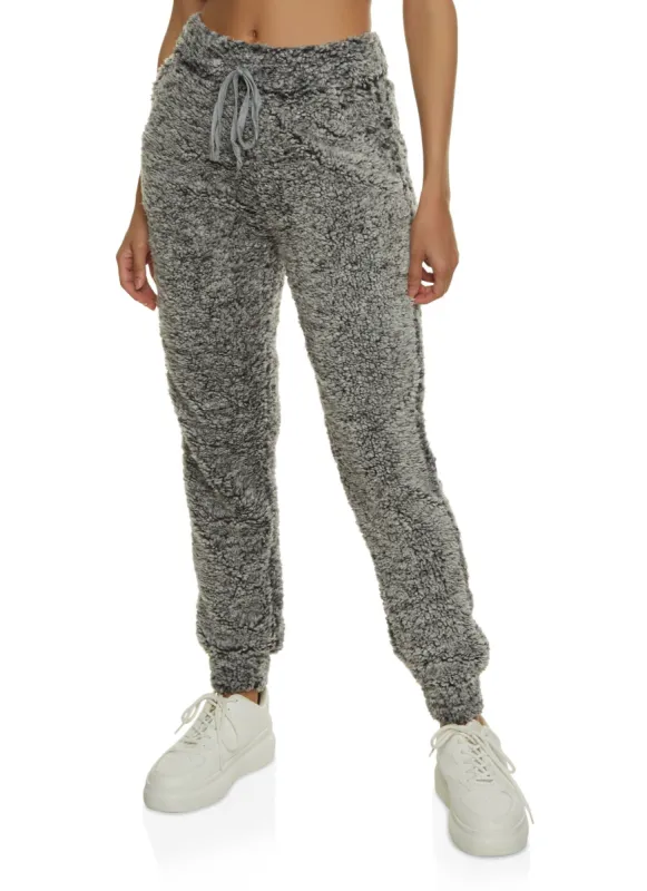 Sherpa Drawstring Joggers sold by Rainbow