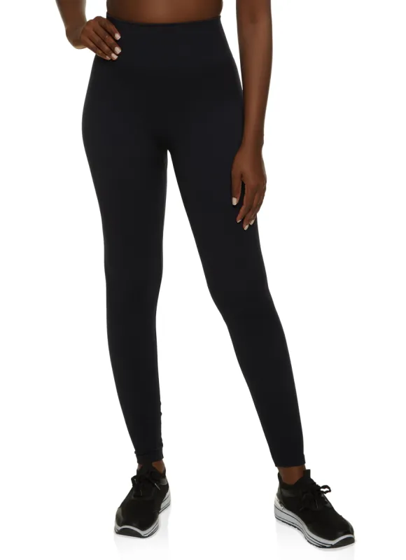 Solid Seamless Ribbed High Waisted Leggings sold by Rainbow