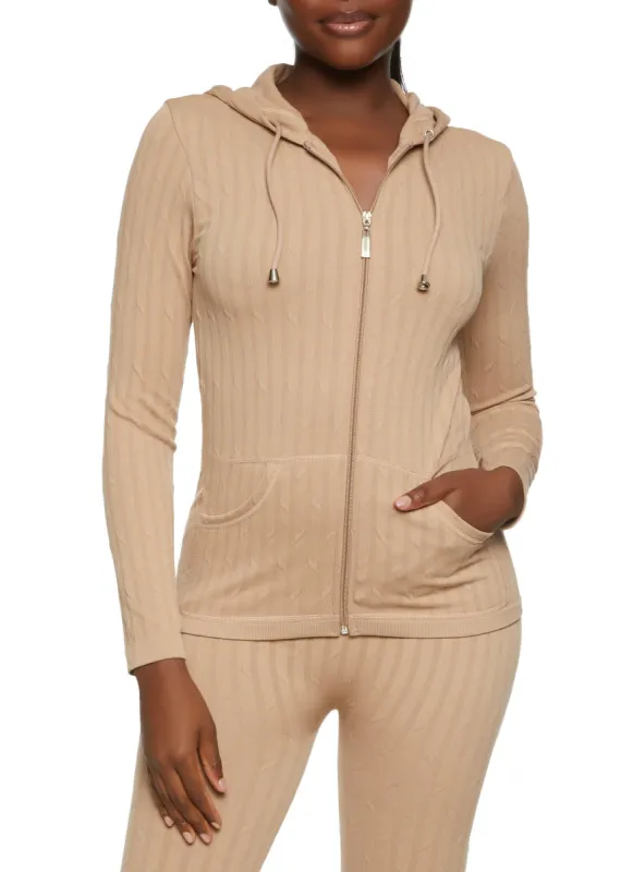 Seamless Ribbed Zip Front Hoodie sold by Rainbow